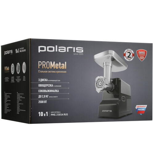 Купить Мясорубка электрическая Polaris PMG 2585A RUS черный  9011419. Характеристики, отзывы и цены в Донецке