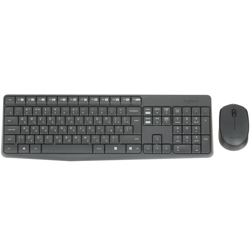 Купить Клавиатура+мышь беспроводная   Logitech MK235 Wireless Combo серый  1049089. Характеристики, отзывы и цены в Донецке