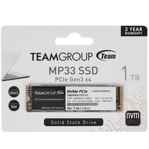 Купить 1000 ГБ M.2 NVMe накопитель TEAMGROUP MP33 [TM8FP6001T0C101]  1607171. Характеристики, отзывы и цены в Донецке