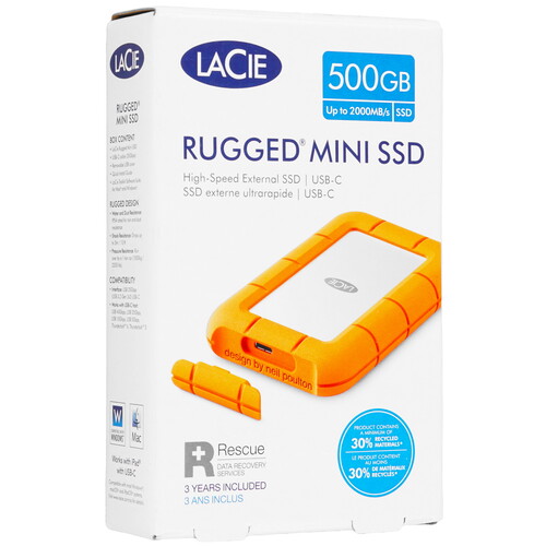 Купить 500 ГБ Внешний SSD LaCie Rugged Mini  5471279. Характеристики, отзывы и цены в Донецке