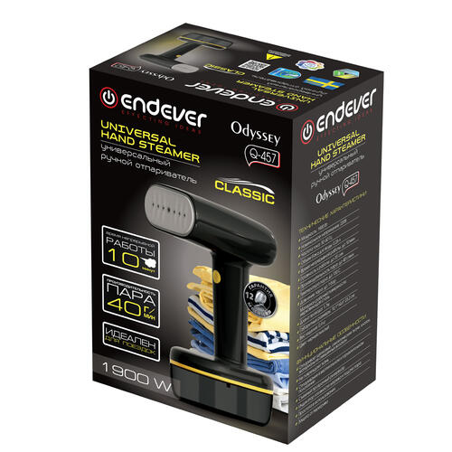 Купить Отпариватель Endever Odyssey Q-457 черный  9007702. Характеристики, отзывы и цены в Донецке