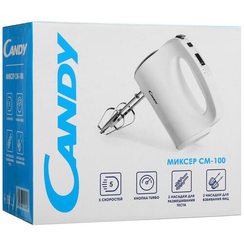 Купить Миксер CANDY CM-100 белый  5069373. Характеристики, отзывы и цены в Донецке