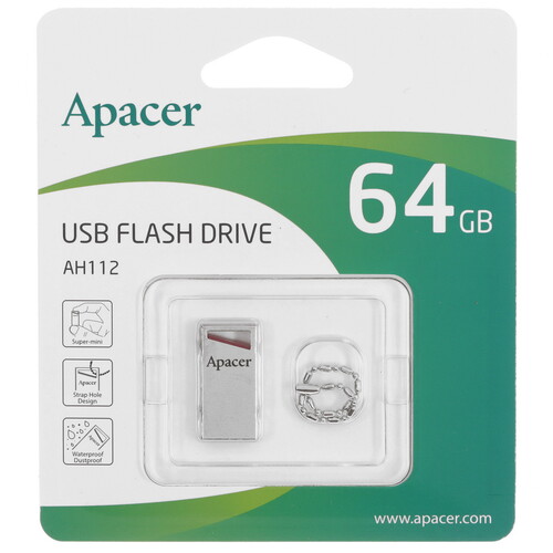 Купить Память USB Flash 64 ГБ Apacer AH112 [AP64GAH112R-1]  5456181. Характеристики, отзывы и цены в Донецке