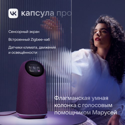 Купить Умная колонка VK Капсула Про фиолетовый  5496553. Характеристики, отзывы и цены в Донецке