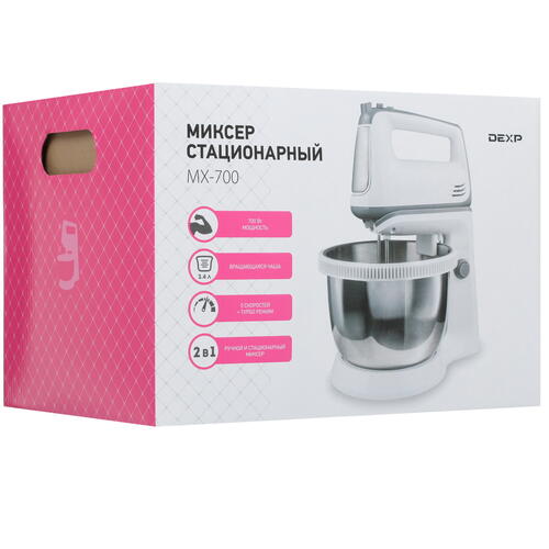 Купить Миксер DEXP MX-700 белый  1356923. Характеристики, отзывы и цены в Донецке
