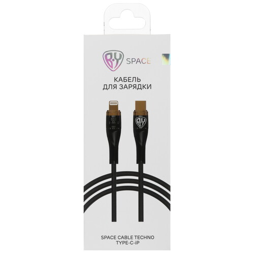 Купить Кабель круглый BY Lightning 8-pin - USB Type-C черный 1 м  5482183. Характеристики, отзывы и цены в Донецке