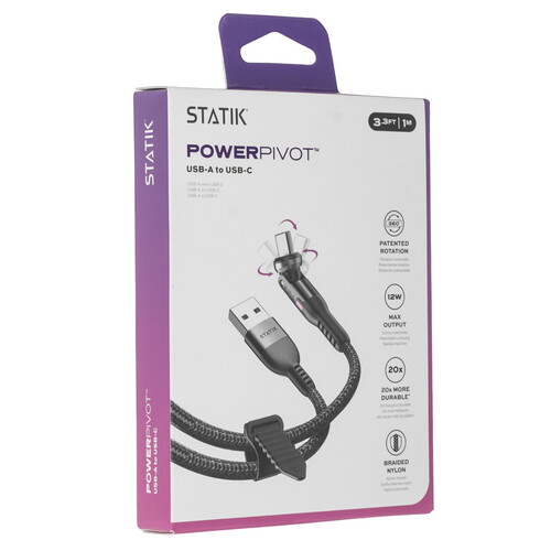 Купить Кабель круглый STATIK USB Type-C - USB 2.0 Type-A черный 1 м  9240654. Характеристики, отзывы и цены в Донецке