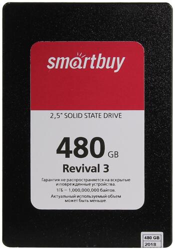 Купить 480 ГБ 2.5" SATA накопитель Smartbuy Revival 3 [SB480GB-RVVL3-25SAT3]  1236353. Характеристики, отзывы и цены в Донецке