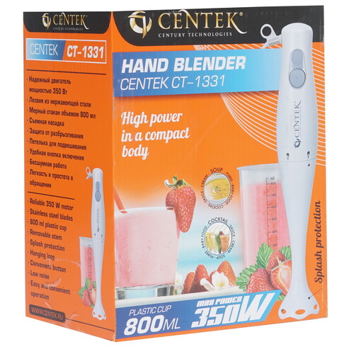 Купить Блендер погружной Centek CT-1331 белый  8113525. Характеристики, отзывы и цены в Донецке