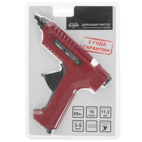 Купить Клеевой пистолет Elitech ПЛК 080  9110512. Характеристики, отзывы и цены в Донецке