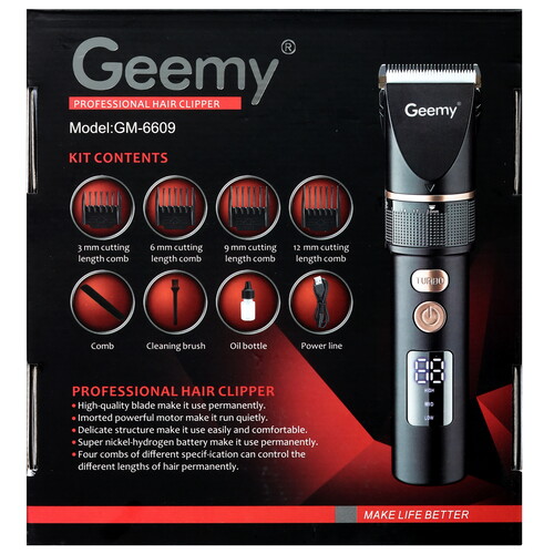 Купить Машинка для стрижки Geemy GM-6609 черный  5492146. Характеристики, отзывы и цены в Донецке