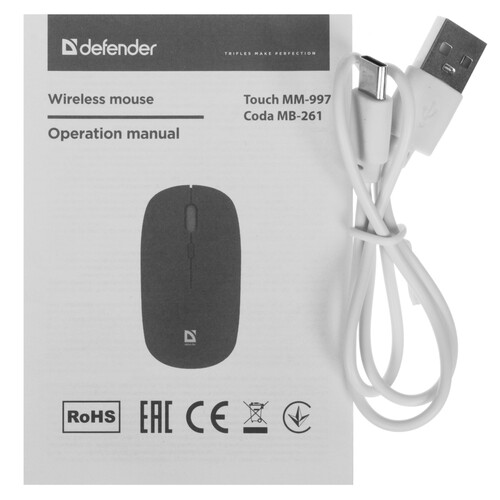 Купить Мышь беспроводная Defender Touch MM-997  9197708. Характеристики, отзывы и цены в Донецке