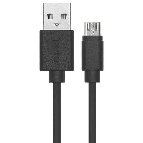 Купить Кабель круглый PERO micro USB - USB 2.0 Type-A черный 0.2 м  5088714. Характеристики, отзывы и цены в Донецке