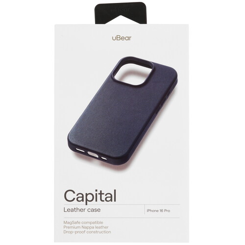 Купить Накладка  uBear Capital Leather Case для Apple iPhone 16 Pro синий  5474383. Характеристики, отзывы и цены в Донецке