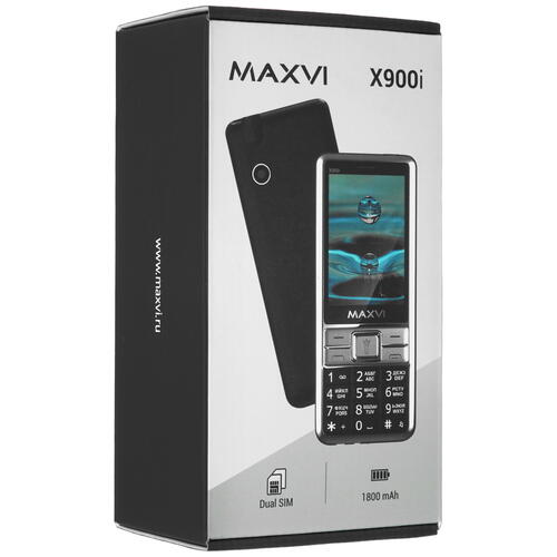Купить Сотовый телефон Maxvi X900i черный/серебристый  9916945. Характеристики, отзывы и цены в Донецке
