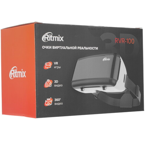 Купить Очки виртуальной реальности RITMIX RVR-100 белый  4824070. Характеристики, отзывы и цены в Донецке