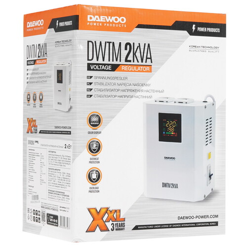Купить Стабилизатор напряжения DAEWOO DW-TM2kVA  5348021. Характеристики, отзывы и цены в Донецке