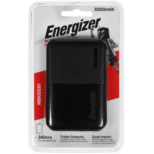 Купить Портативный аккумулятор Energizer UE5008 черный  4872920. Характеристики, отзывы и цены в Донецке