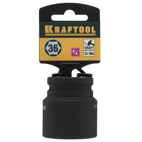Купить Торцовая головка KRAFTOOL INDUSTRIE QUALITAT ударная (3/4), FLANK, Cr-Mo, фосфатированная, 36 мм  9012642. Характеристики, отзывы и цены в Донецке