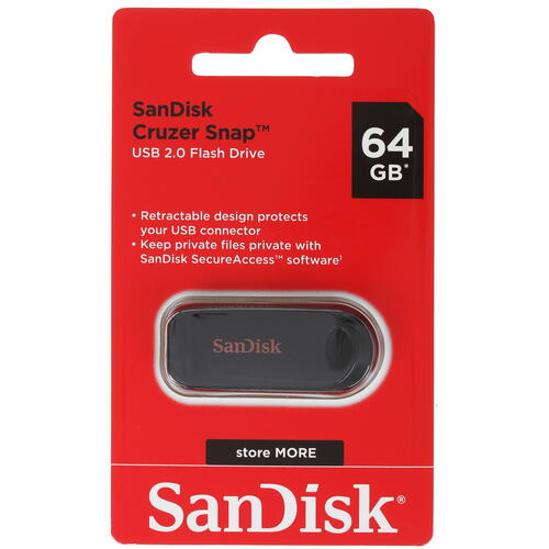 Купить Память USB Flash 64 ГБ SanDisk Cruzer Snap  1606503. Характеристики, отзывы и цены в Донецке