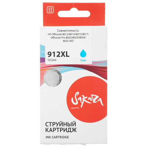 Купить Картридж Sakura 3YL81AE (№912XL Cyan) голубой  9159172. Характеристики, отзывы и цены в Донецке