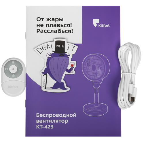 Купить Вентилятор Kitfort КТ-423  белый  9091032. Характеристики, отзывы и цены в Донецке