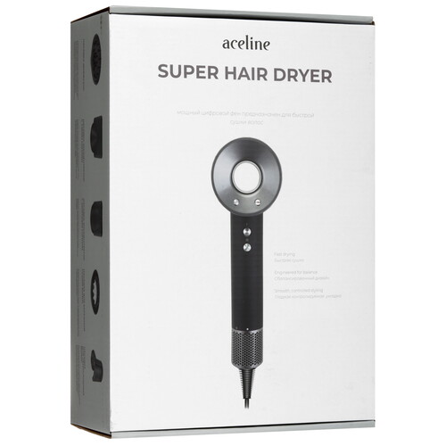 Купить Фен Aceline Super Hair Dryer серый  9132120. Характеристики, отзывы и цены в Донецке