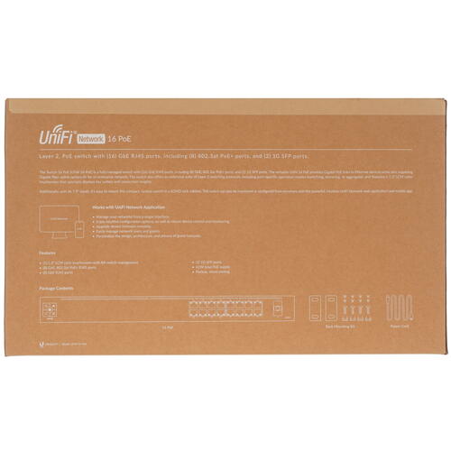 Купить Коммутатор Ubiquiti UniFi Switch 16 PoE  5308283. Характеристики, отзывы и цены в Донецке