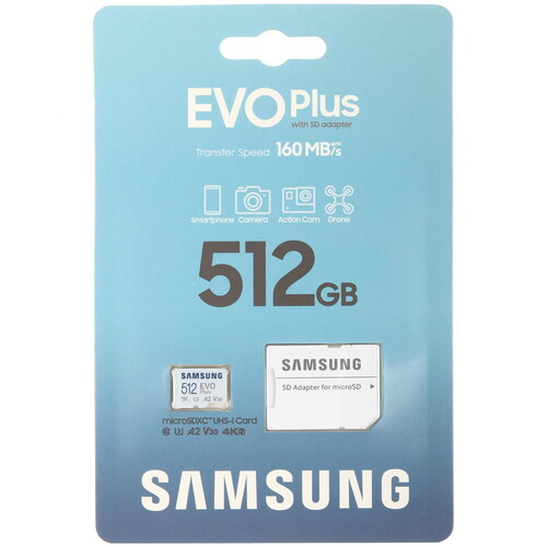 Купить Карта памяти Samsung EVO Plus microSDXC 512 ГБ [MB-MC512SA/EU]  5465051. Характеристики, отзывы и цены в Донецке