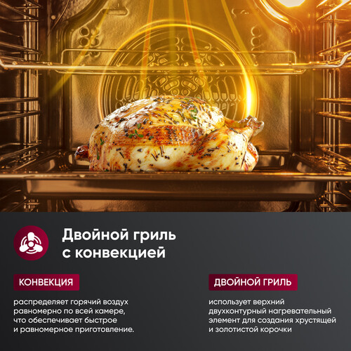 Купить Электрический духовой шкаф Gressel RU6EM7758110 серебристый  9256876. Характеристики, отзывы и цены в Донецке