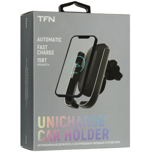 Купить Держатель автомобильный TFN UniCharge Car 15W черный  5465837. Характеристики, отзывы и цены в Донецке