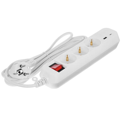Купить Удлинитель ЭРА UB-3es-3m-USB белый  5400649. Характеристики, отзывы и цены в Донецке
