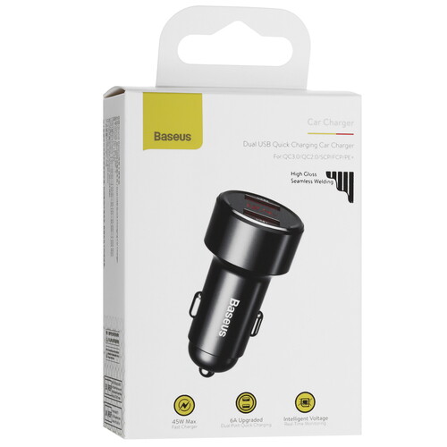 Купить Автомобильное ЗУ Baseus Magic Series Dual черный  9228301. Характеристики, отзывы и цены в Донецке