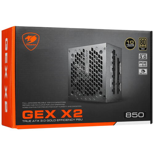 Купить Блок питания Cougar GEX X2 850  5065115. Характеристики, отзывы и цены в Донецке