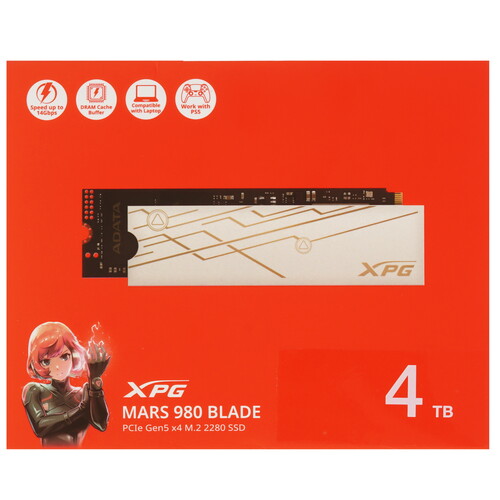 Купить 4000 ГБ M.2 NVMe накопитель ADATA XPG MARS 980 BLADE  5630412. Характеристики, отзывы и цены в Донецке