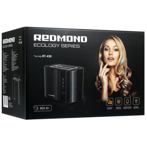 Купить Тостер Redmond RT-430 черный  9970812. Характеристики, отзывы и цены в Донецке