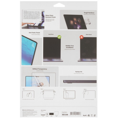 Купить Защитное стекло SwitchEasy для Apple MacBook Air M2 13.6" (2022)/ M3 13.6" (2024)  9122465. Характеристики, отзывы и цены в Донецке