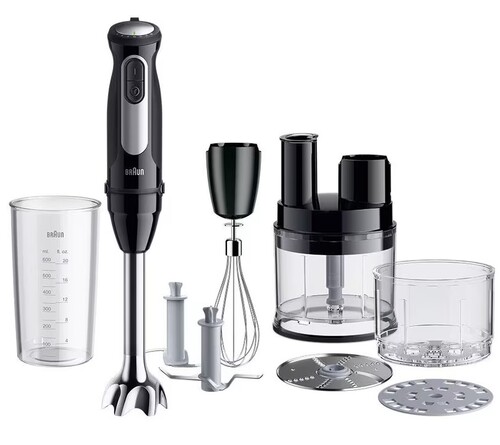 Купить Блендер погружной Braun MQ 55755M черный  5484847. Характеристики, отзывы и цены в Донецке
