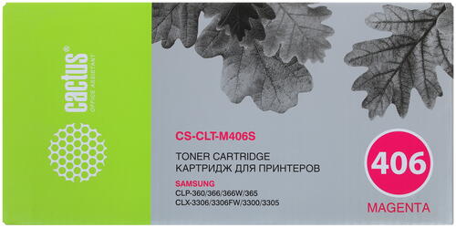 Купить Картридж лазерный Cactus CS-CLT-M406S пурпурный, с чипом  6679131. Характеристики, отзывы и цены в Донецке