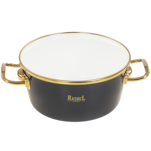 Купить Кастрюля Rashel Grand R0818 2.1 л 18 см черный  9320976. Характеристики, отзывы и цены в Донецке