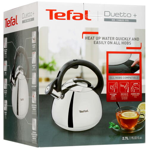 Купить Чайник для плиты Tefal Duetto+ N4180110 серебристый  5061102. Характеристики, отзывы и цены в Донецке