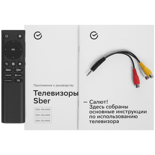 Купить 43" (108 см) Телевизор Sber SDX-43U4169 черный  9309936. Характеристики, отзывы и цены в Донецке