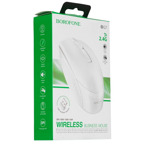 Купить Мышь беспроводная Borofone BG7 Business Platinum  9237786. Характеристики, отзывы и цены в Донецке