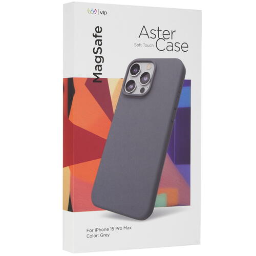 Купить Накладка  VLP Aster Case with MagSafe для Apple iPhone 15 Pro Max серый  5460435. Характеристики, отзывы и цены в Донецке