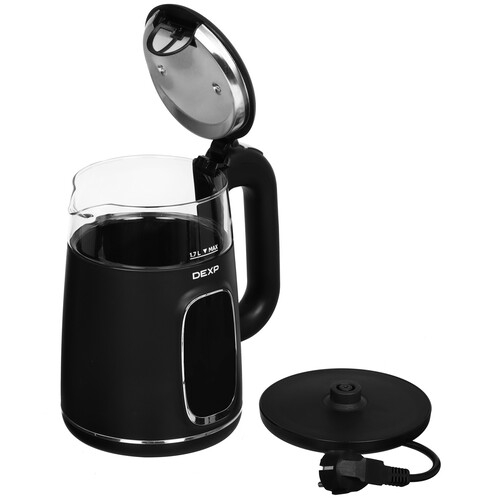Купить Электрочайник DEXP DK-2200D черный  9208050. Характеристики, отзывы и цены в Донецке