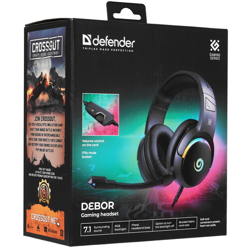 Купить Проводные наушники Defender Cyborg черный 2025  5616102. Характеристики, отзывы и цены в Донецке