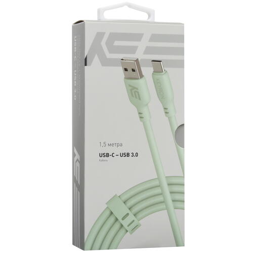 Купить Кабель круглый KEYRON USB Type-C - USB 3.0 Type-A зеленый 1.5 м  5433034. Характеристики, отзывы и цены в Донецке