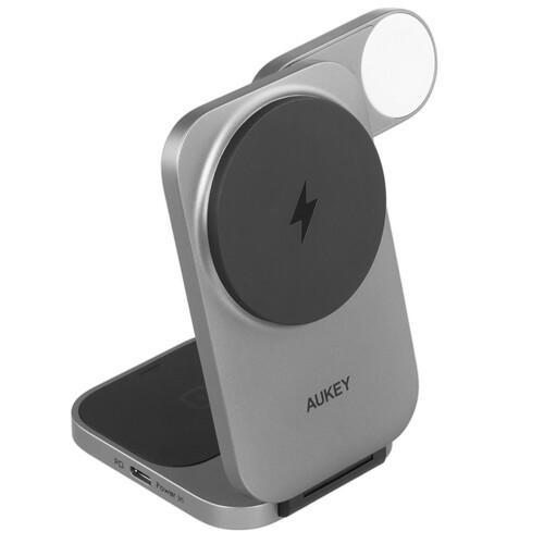 Купить Беспроводное зарядное устройство Aukey MagFusion Z серый  5600088. Характеристики, отзывы и цены в Донецке