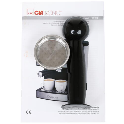 Купить Кофеварка рожковая Clatronic ES 3643 черный  8117058. Характеристики, отзывы и цены в Донецке