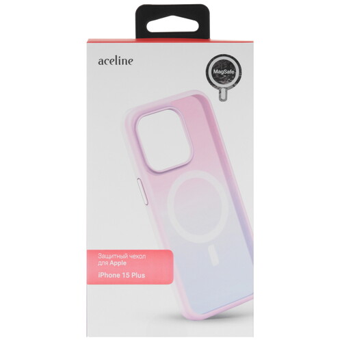 Купить Накладка  Aceline Gradient для Apple iPhone 15 Plus розовый  9105878. Характеристики, отзывы и цены в Донецке